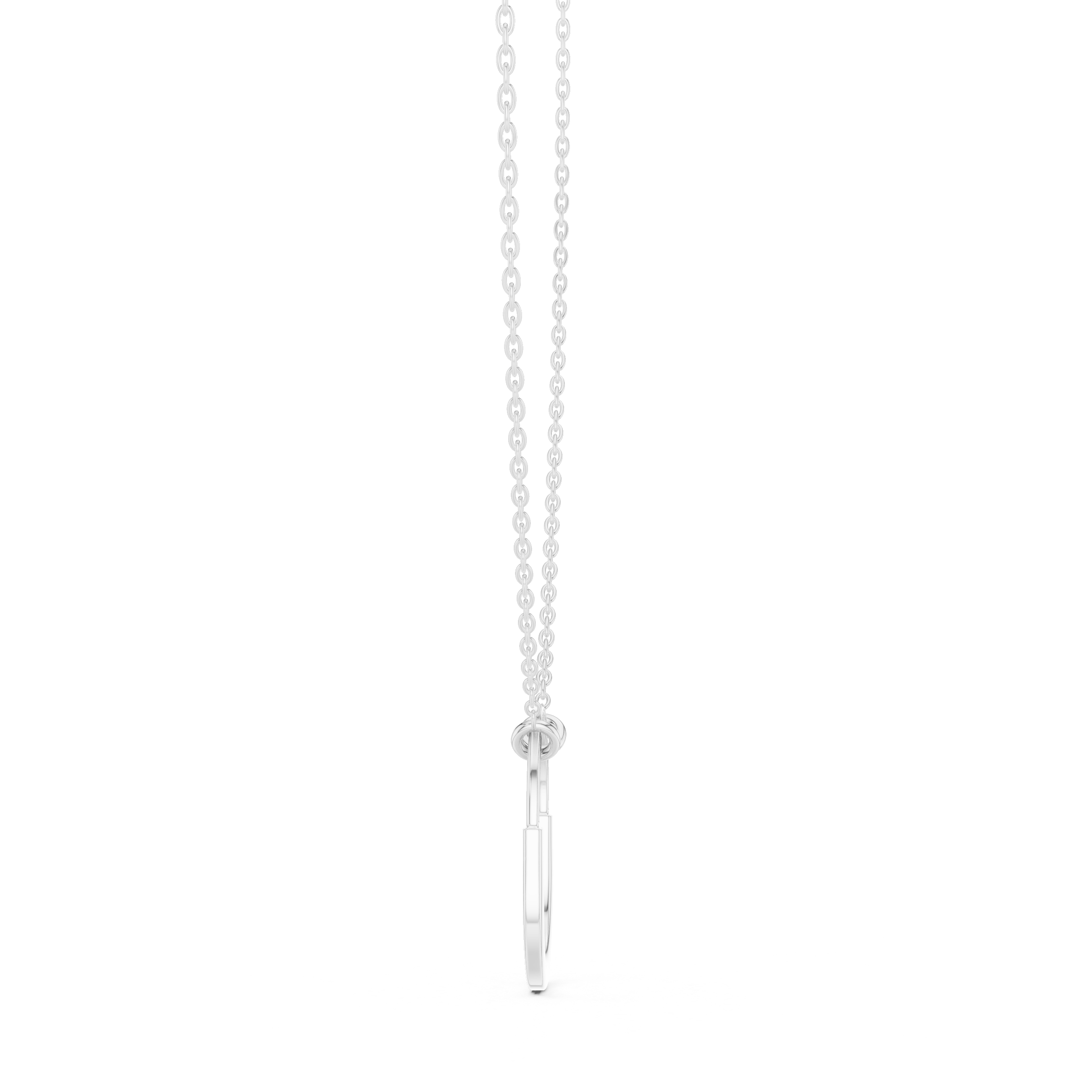 Halo U-Loop Pendant Necklace – 925 Silver