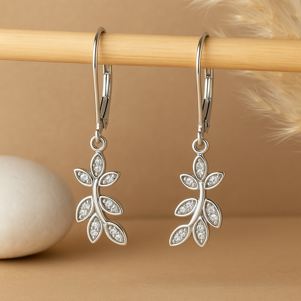 Leaf Branch Drop Earrings
