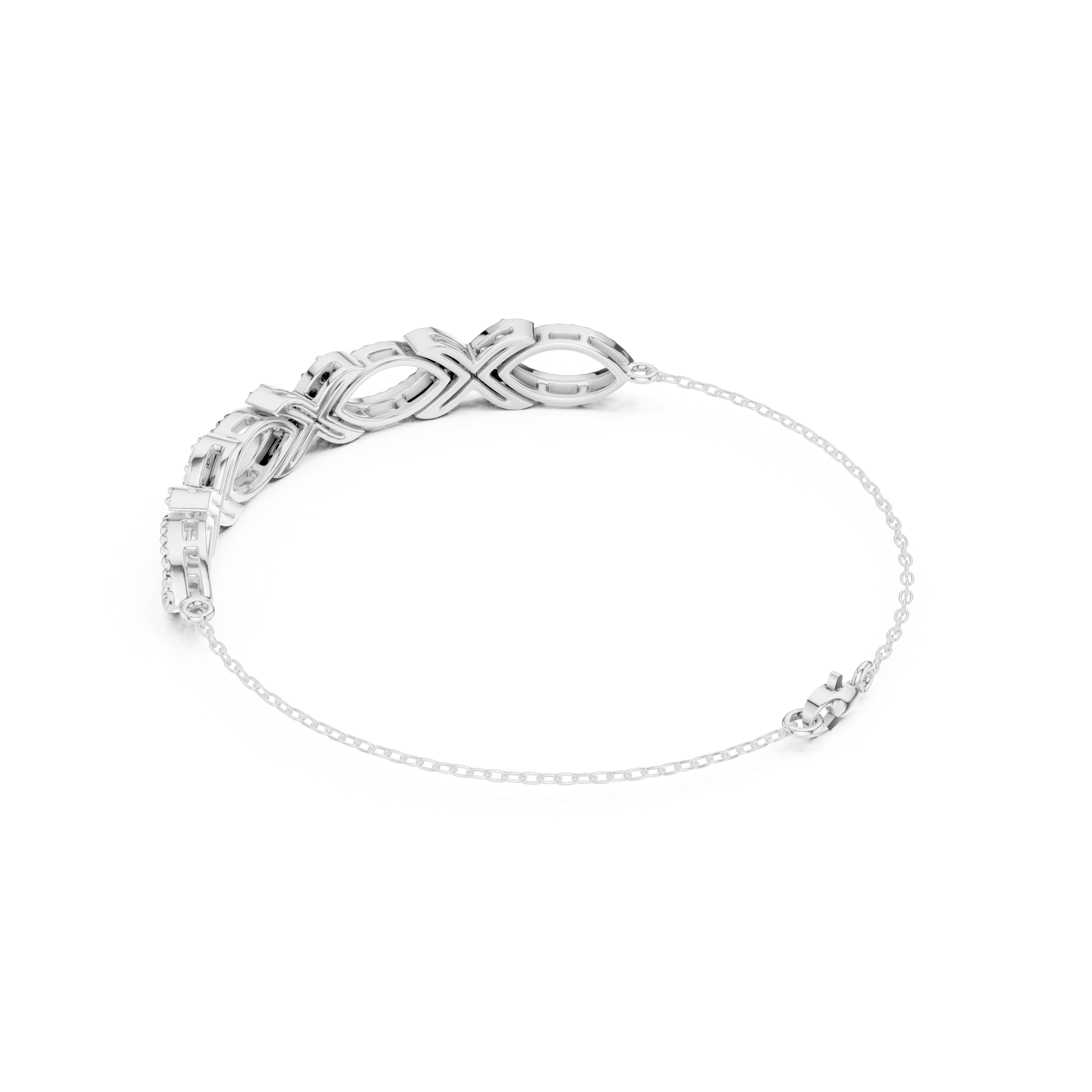 X-Weave Pave Bracelet – 925 Silver (CZ)